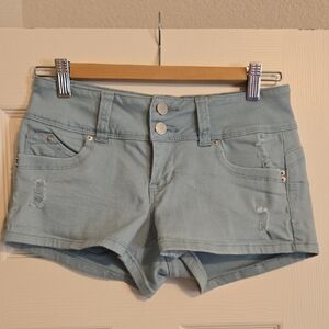 Juniors Light Blue Jean Shorts